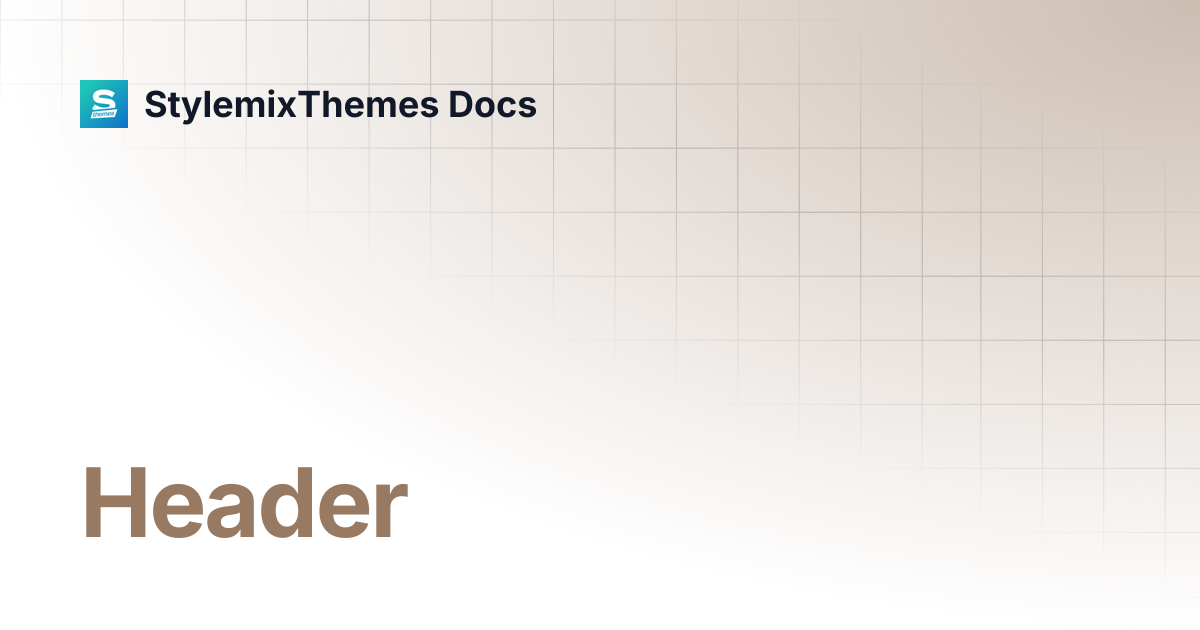 Header | Companion Theme Documentation | StylemixThemes Docs