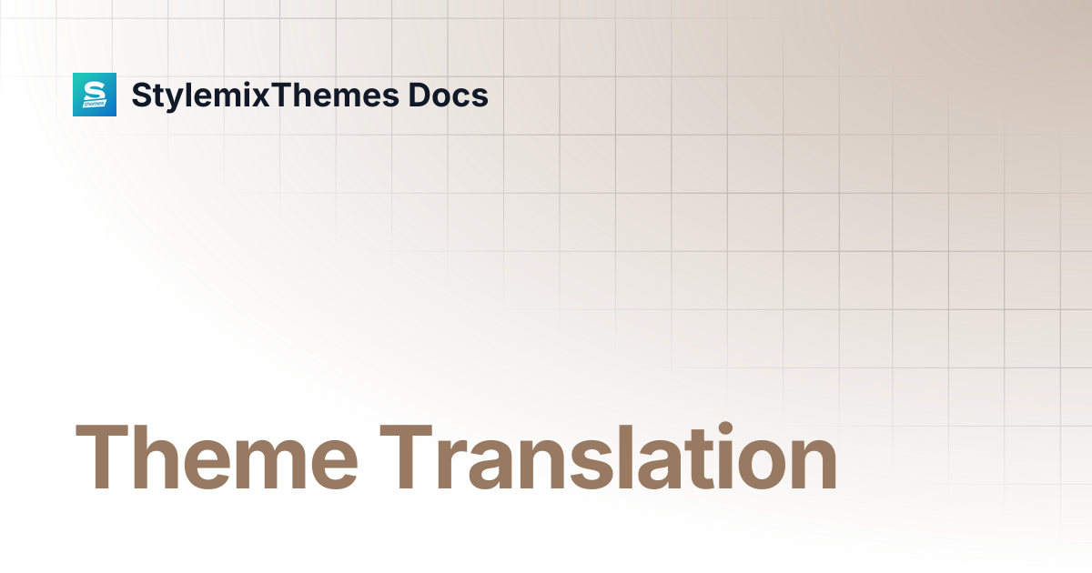 Theme Translation | Companion Theme Documentation | StylemixThemes Docs