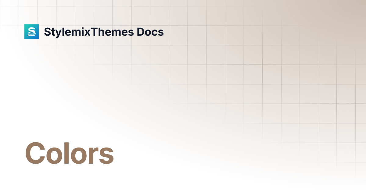 Colors | Companion Theme Documentation | StylemixThemes Docs