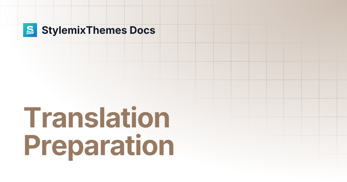 Translation Preparation | Companion Theme Documentation ...