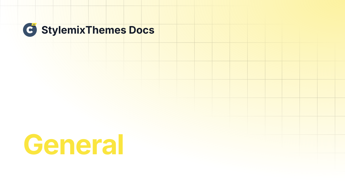 General | Consulting Theme Documentation | StylemixThemes Docs