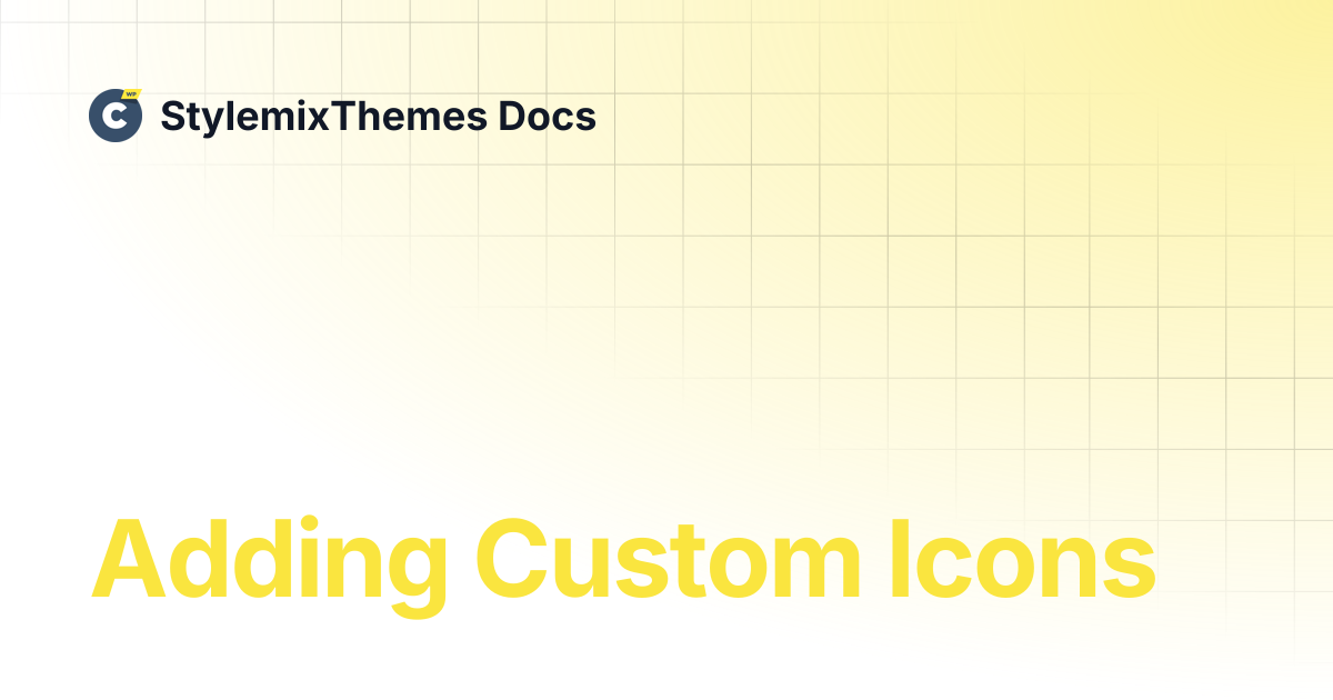 Adding Custom Icons | Consulting Theme Documentation | StylemixThemes Docs