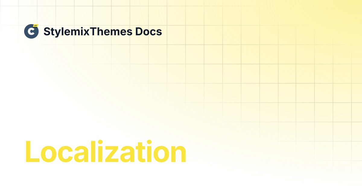 Localization | Consulting Theme Documentation | StylemixThemes Docs