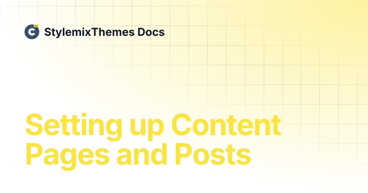 Setting up Content Pages and Posts | Consulting Theme Documentation ...