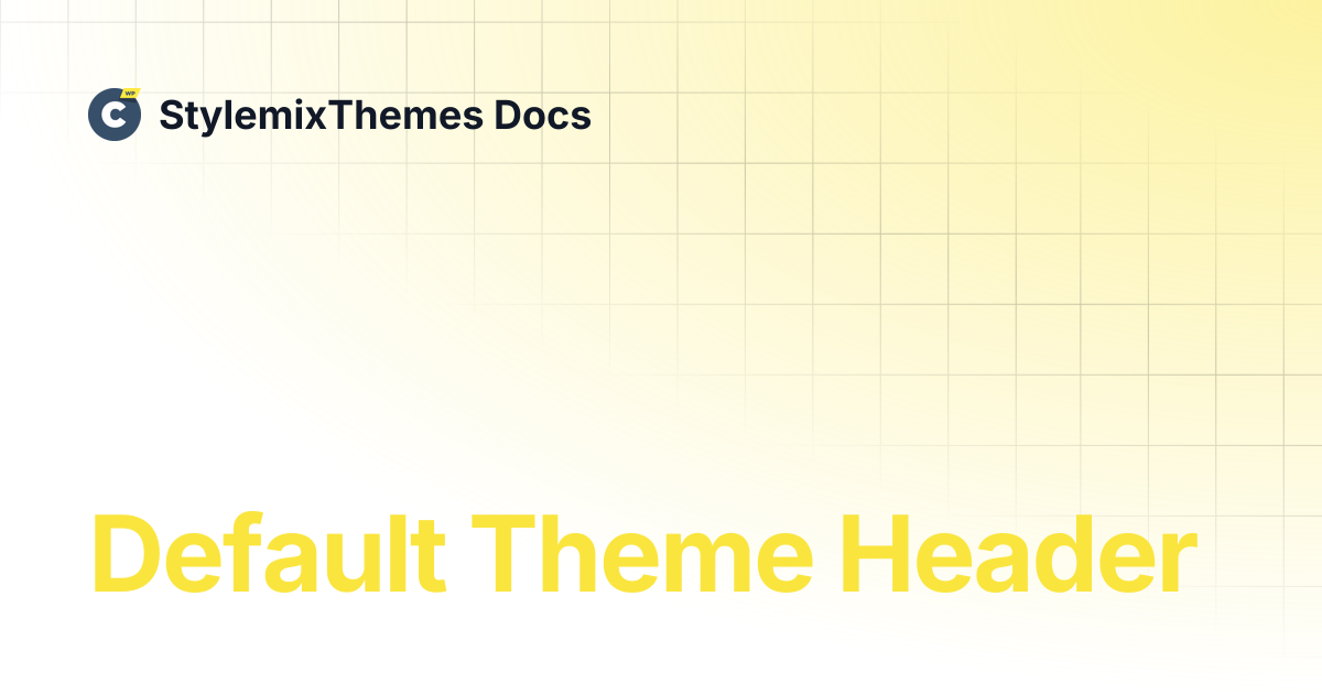 Default Theme Header | Consulting Theme Documentation | StylemixThemes Docs