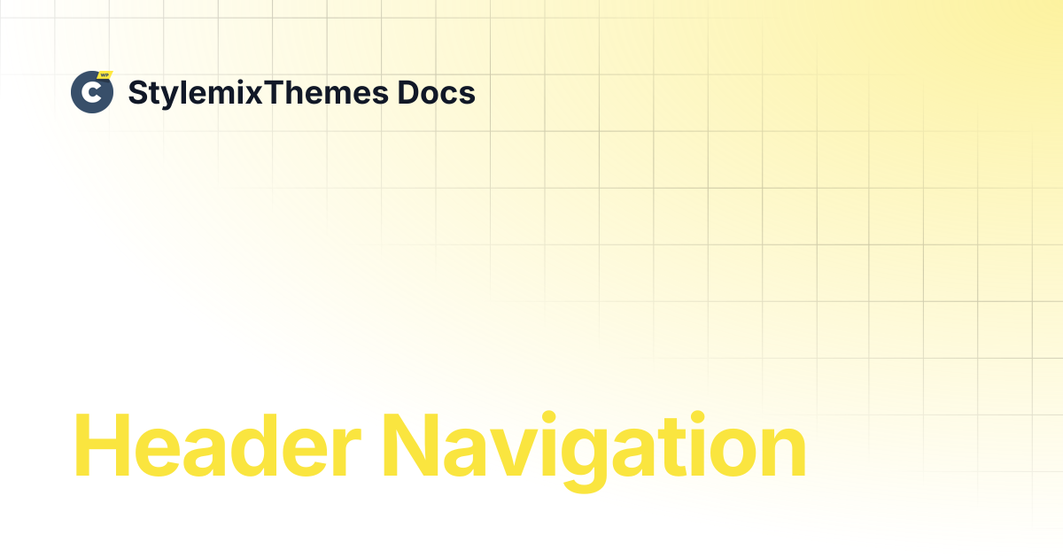 Header Navigation | Consulting Theme Documentation | StylemixThemes Docs