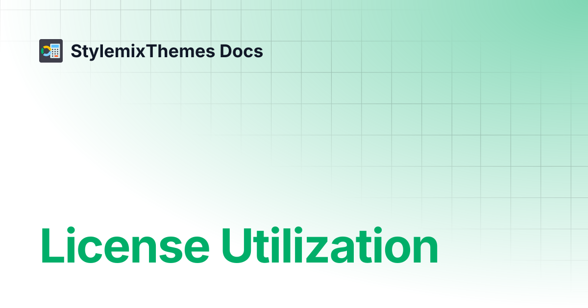 License Utilization | Cost Calculator Builder | StylemixThemes Docs