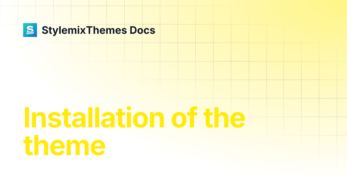Installation of the theme | Crypterio Theme Documentation ...