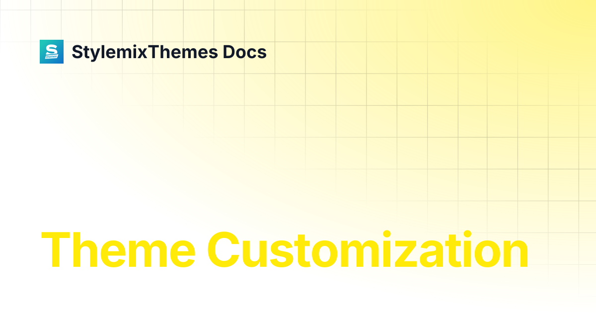 Theme Customization | Crypterio Theme Documentation | StylemixThemes Docs