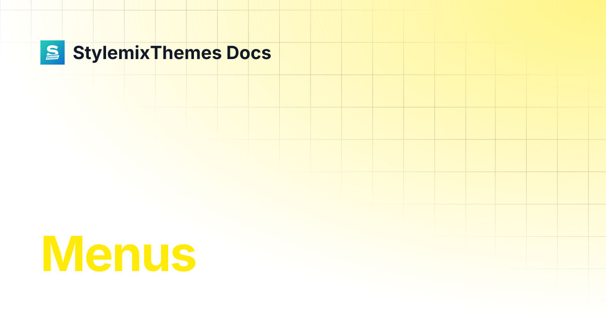 Menus | Crypterio Theme Documentation | StylemixThemes Docs