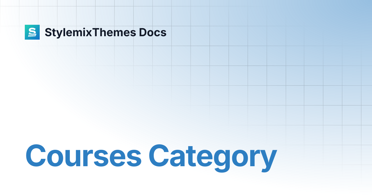 Courses Category | GlobalStudy Documentation | StylemixThemes Docs