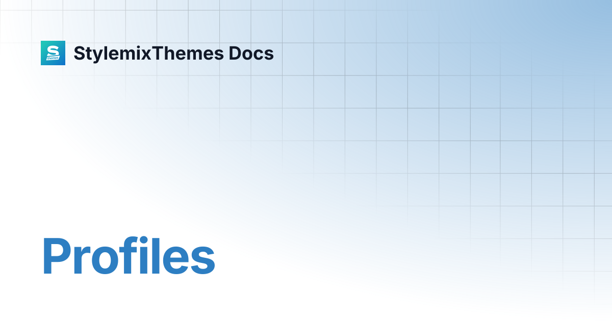Profiles | GlobalStudy Documentation | StylemixThemes Docs