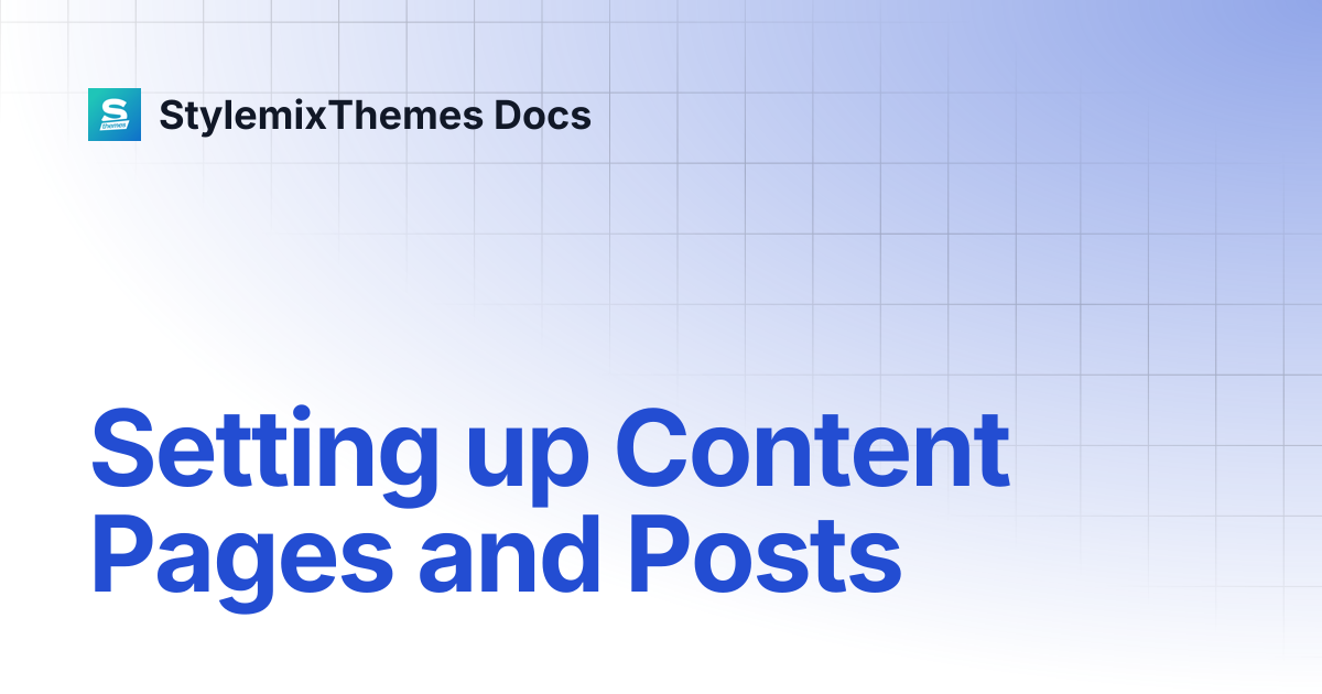 Setting up Content Pages and Posts | HomePress Theme Documentation ...
