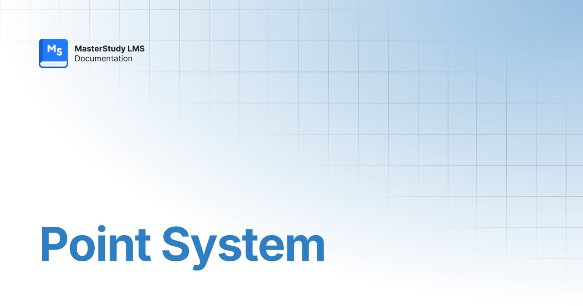 Point System | MasterStudy LMS Pro Plus | StylemixThemes Docs