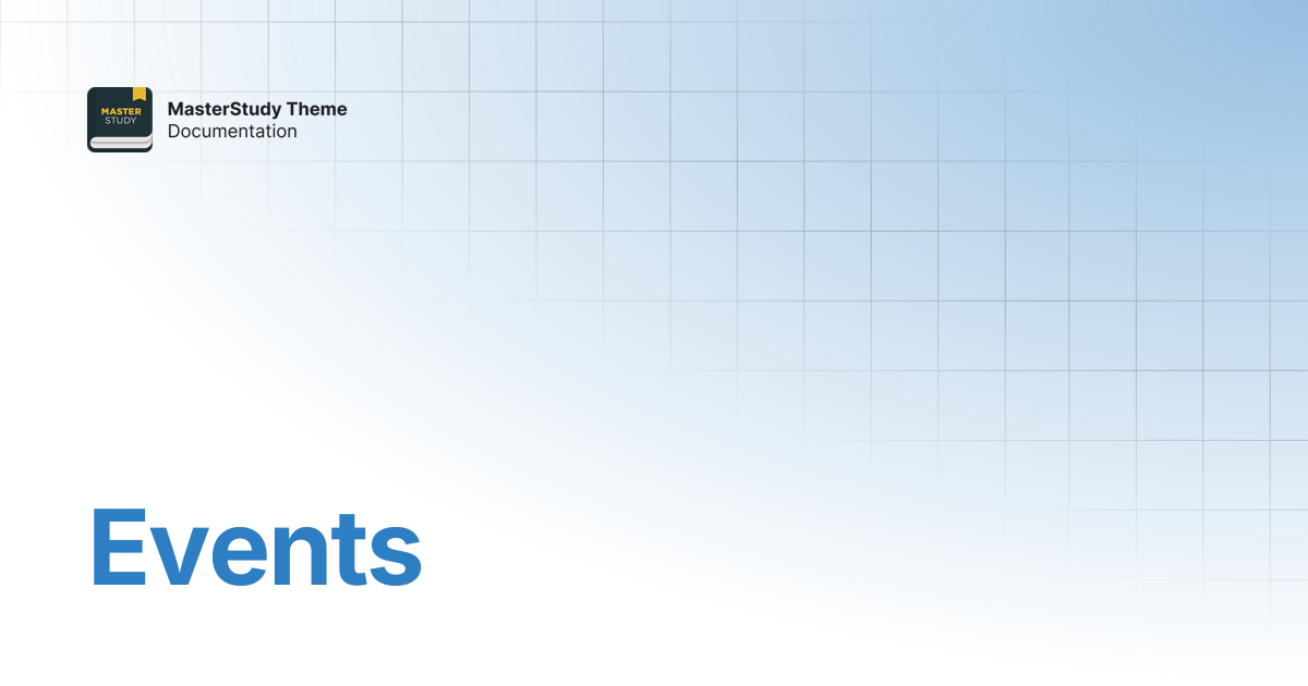 Events | MasterStudy Theme Documentation | StylemixThemes Docs