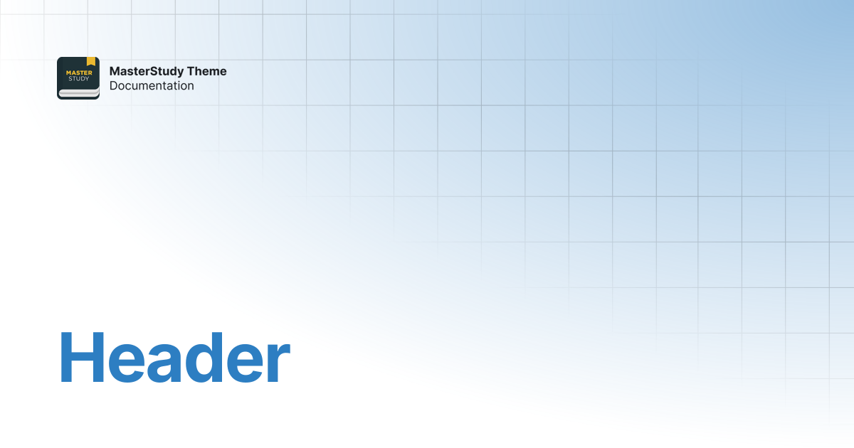 Header | MasterStudy Theme Documentation | StylemixThemes Docs