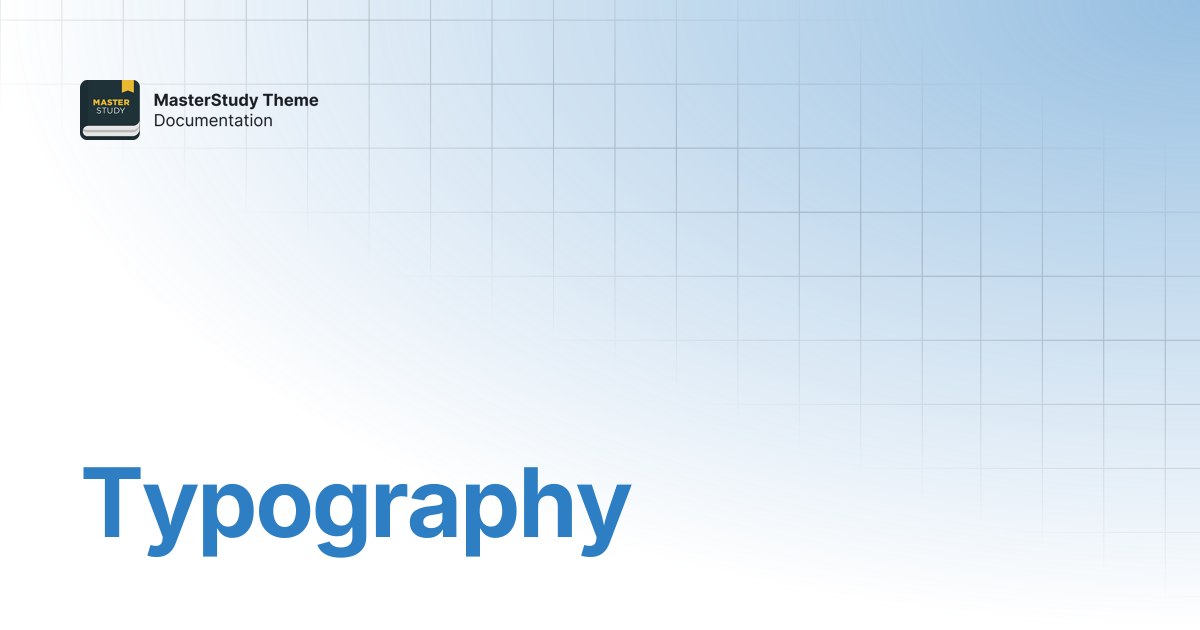 Typography | MasterStudy Theme Documentation | StylemixThemes Docs