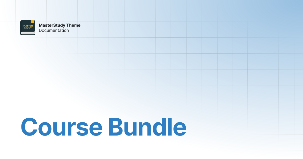 Course Bundle | MasterStudy Theme Documentation | StylemixThemes Docs
