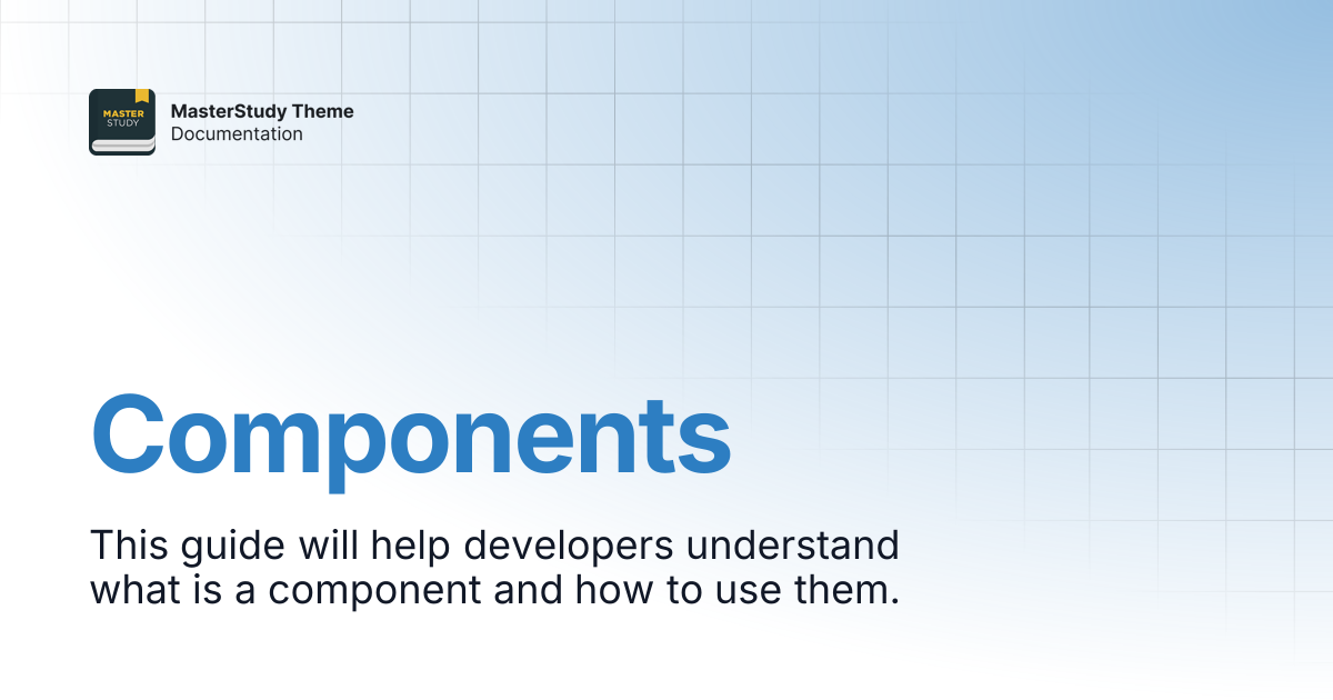 Components | MasterStudy Theme Documentation | StylemixThemes Docs