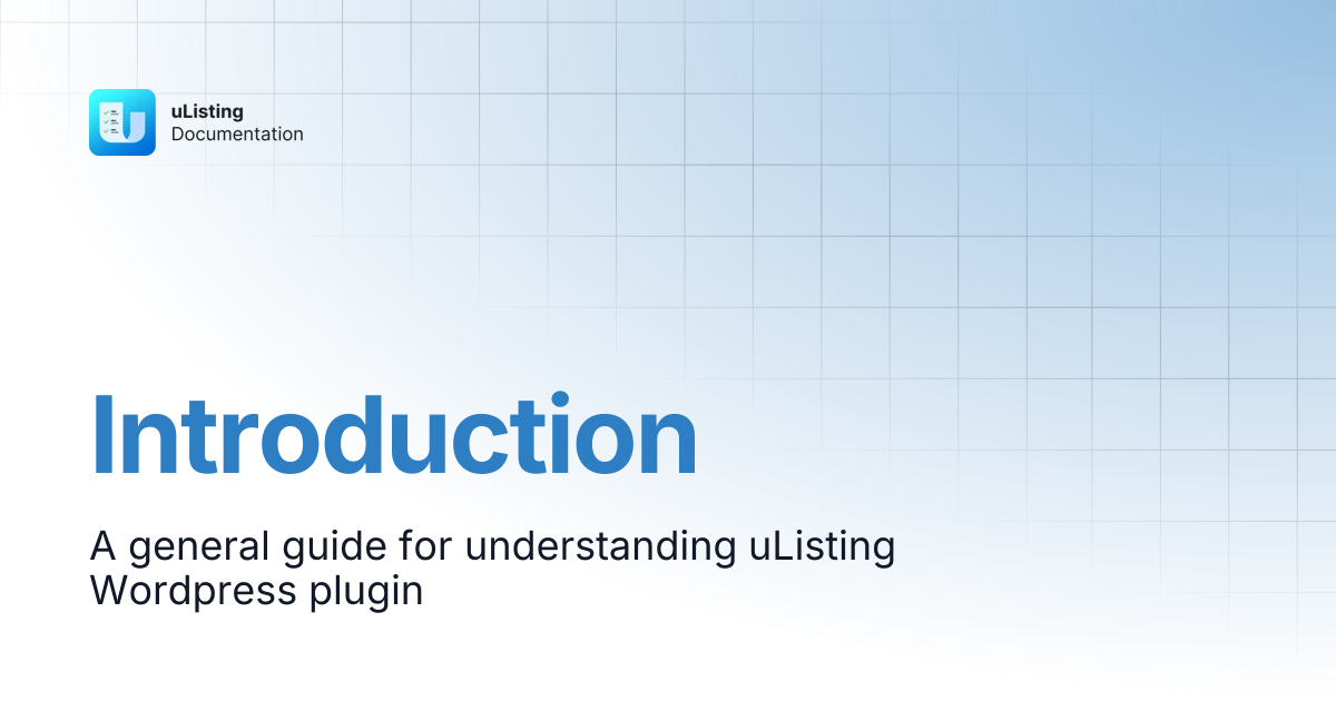 Introduction | uListing Plugin | StylemixThemes Docs