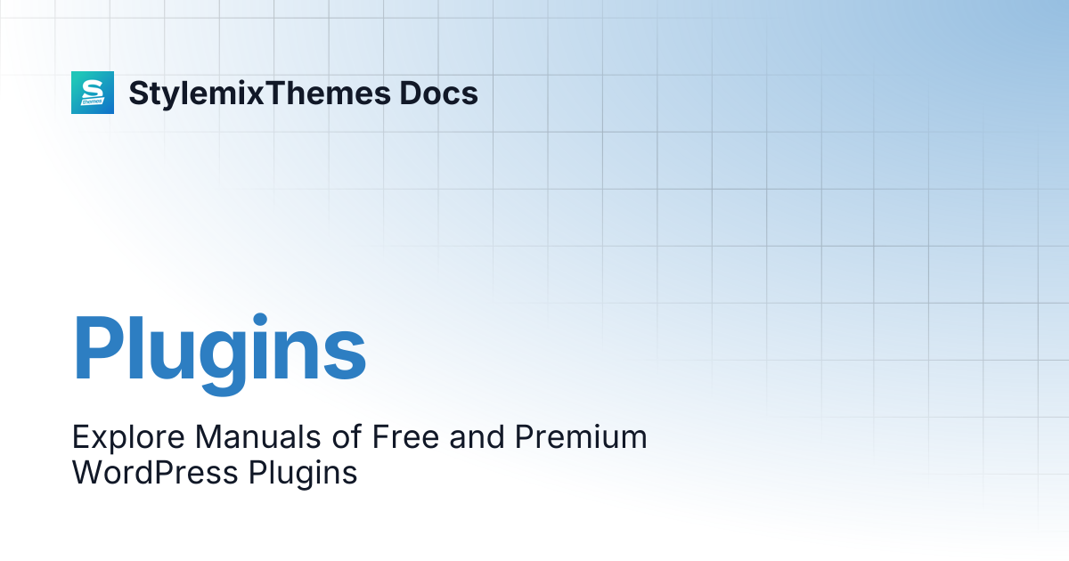 Plugins | StylemixThemes Docs